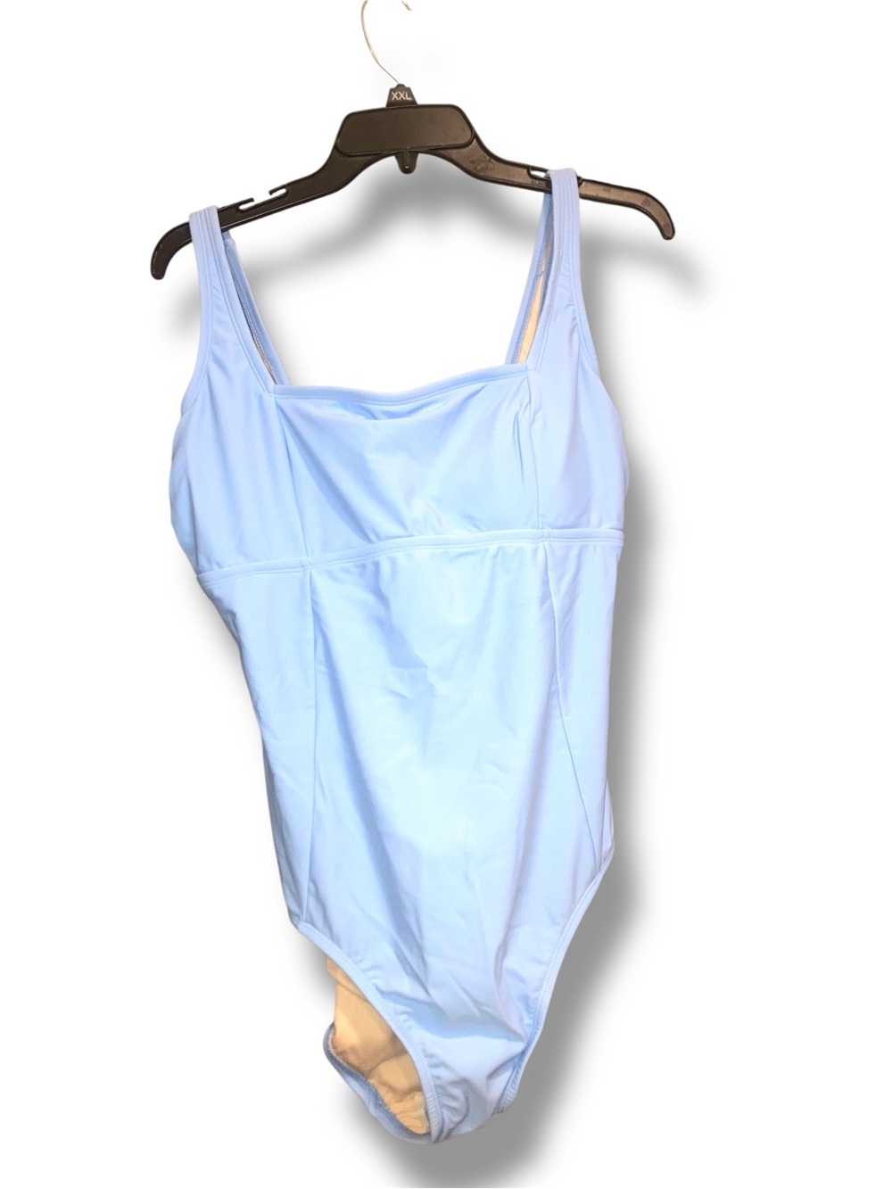 Kona Sol Light Blue One-Piece Swimsuit with Crisscross Back  - XL (16-18) NWT